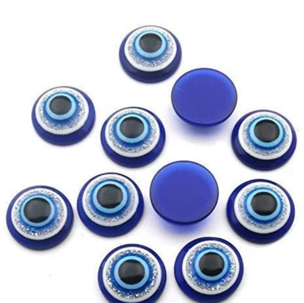 5 Mini Evil Eye Shoe Charms